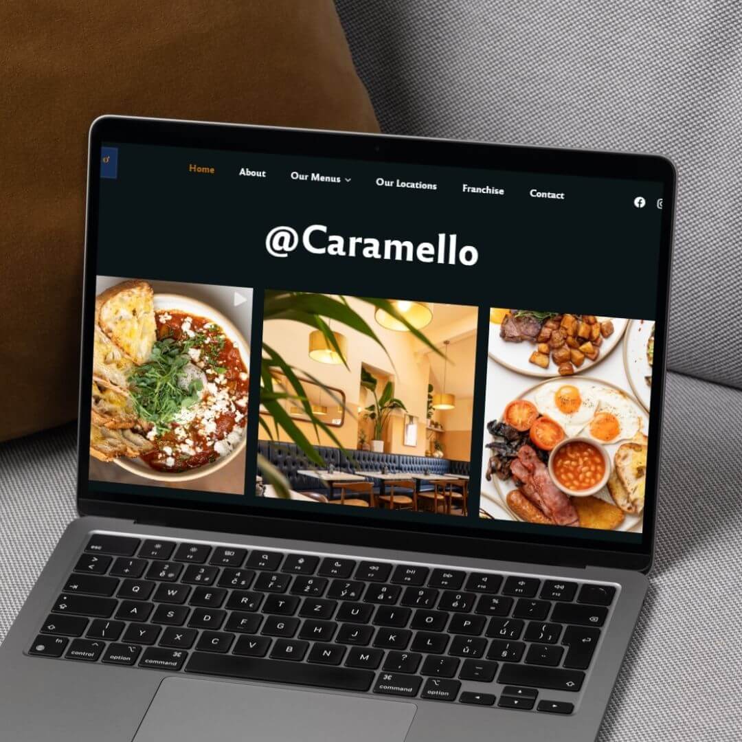 Caramello Cafes - Restaurent Website Design project